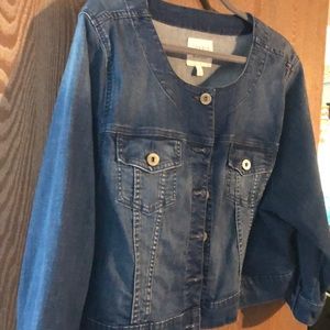 Torrid Short cropped jean jacket